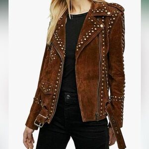 NWT SUEDE AND STUD MOTO JACKET🔥🔥